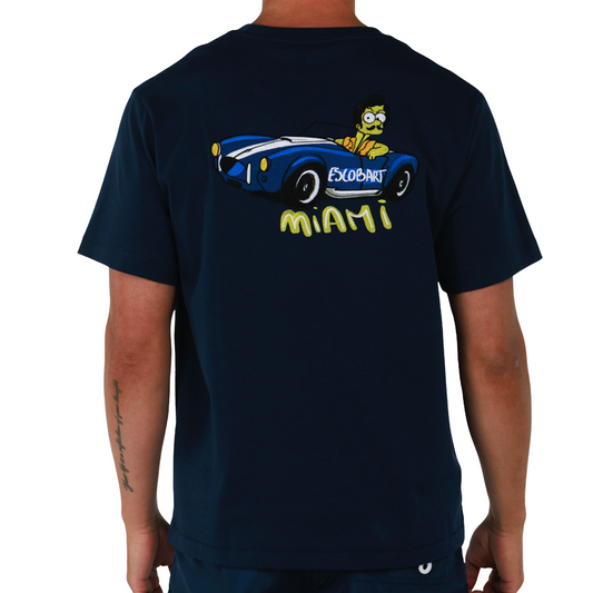ALLARD NAVY BLUE | Mens Cotton Oversized T-Shirt BDM MIAMI