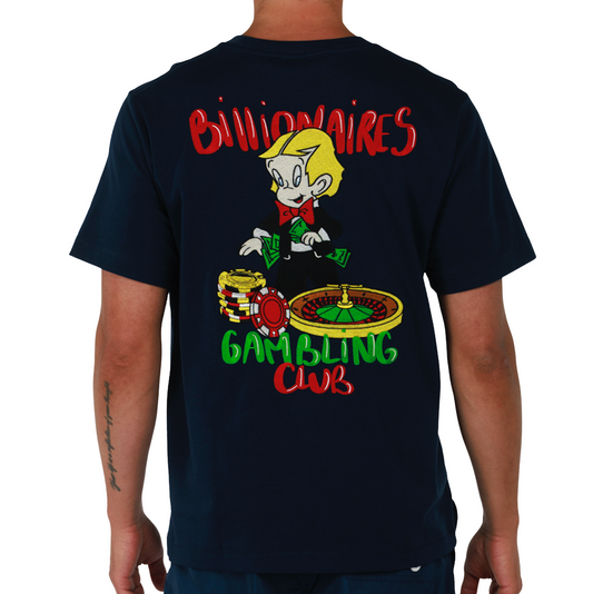 ALLARD NAVY BLUE | Mens Cotton Oversized T-Shirt BILLIONAIRES CLUB