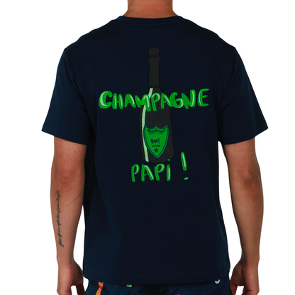 ALLARD NAVY BLUE | Mens Cotton Oversized T-Shirt CHAMPAGNE PAPI