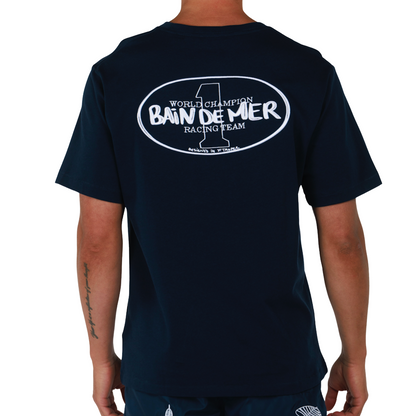 ALLARD NAVY BLUE | Mens Cotton Oversized T-Shirt CHAMPION
