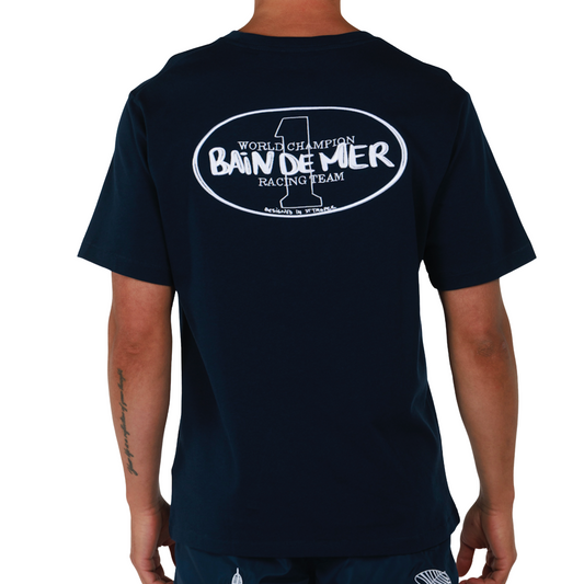 ALLARD NAVY BLUE | Mens Cotton Oversized T-Shirt CHAMPION