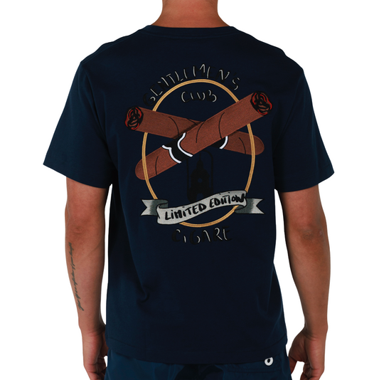 ALLARD NAVY BLUE | Mens Cotton Oversized T-Shirt CIGARE