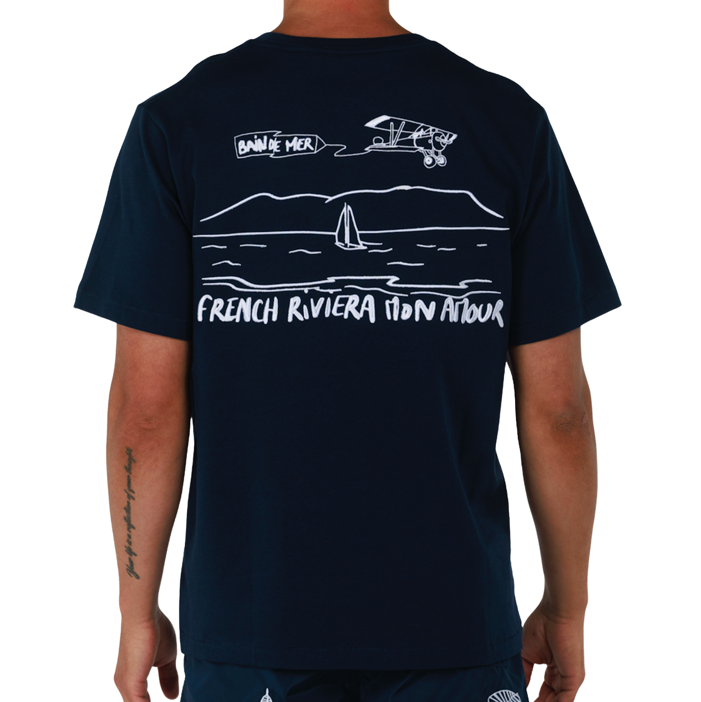 ALLARD NAVY BLUE | Mens Cotton Oversized T-Shirt FRENCH RIVIERA