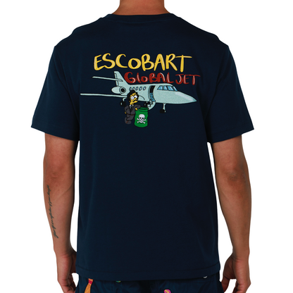 ALLARD NAVY BLUE | Mens Cotton Oversized T-Shirt GLOBAL JET