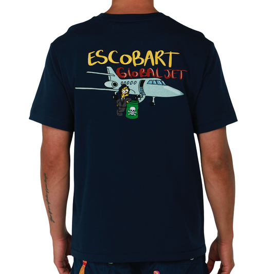 ALLARD NAVY BLUE | Mens Cotton Oversized T-Shirt GLOBAL JET