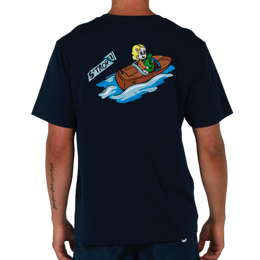 ALLARD NAVY BLUE | Mens Cotton Oversized T-Shirt ST. TROPEZ BOAT