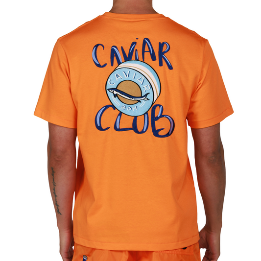 ALLARD ORANGE | Mens Cotton Oversized T-Shirt CAVIAR CLUB