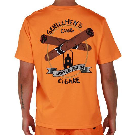 ALLARD ORANGE | Mens Cotton Oversized T-Shirt CIGARE