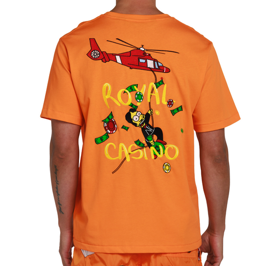 ALLARD ORANGE | Mens Cotton Oversized T-Shirt ROYAL CASINO