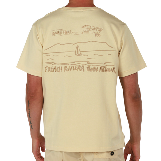 ALLARD SAND | Mens Cotton Oversized T-Shirt FRENCH RIVIERA