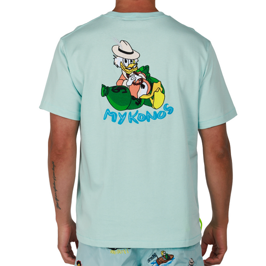 ALLARD SKY BLUE | Mens Cotton Oversized T-Shirt BDM MYKONOS