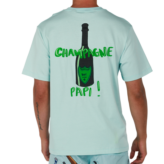 ALLARD SKY BLUE | Mens Cotton Oversized T-Shirt CHAMPAGNE PAPI
