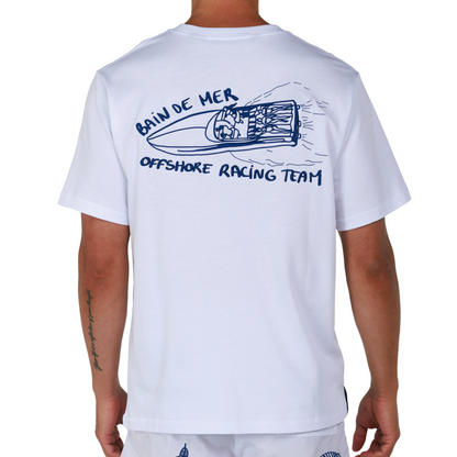 ALLARD WHITE | Mens Cotton Oversized T-Shirt BDM OFFSHORE