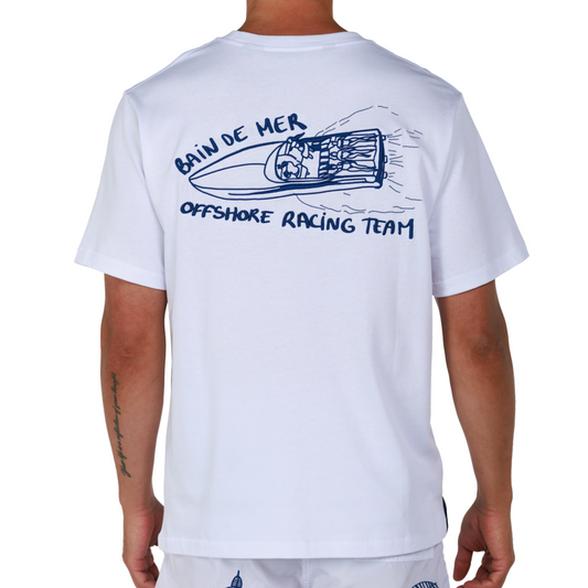 ALLARD WHITE | Mens Cotton Oversized T-Shirt BDM OFFSHORE