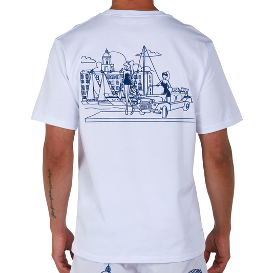 ALLARD WHITE | Mens Cotton Oversized T-Shirt BDM SAINT TROPEZ