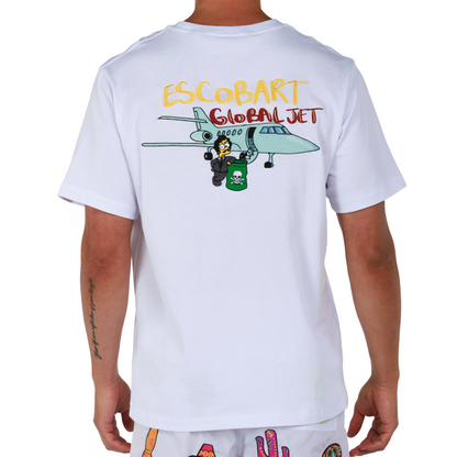 ALLARD WHITE | Mens Cotton Oversized T-Shirt GLOBAL JET