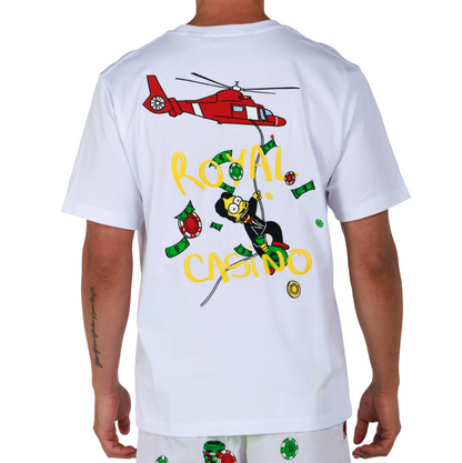 ALLARD WHITE | Mens Cotton Oversized T-Shirt ROYAL CASINO