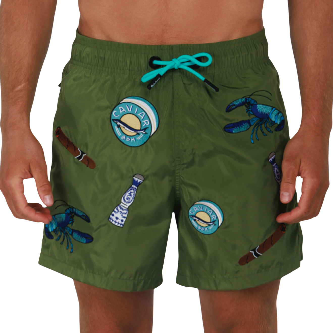 SALIN MILITARY GREEN | Mens Swimwear CIGARE X AZUL