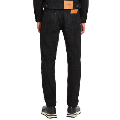 Denim Pants Print | BLACK
