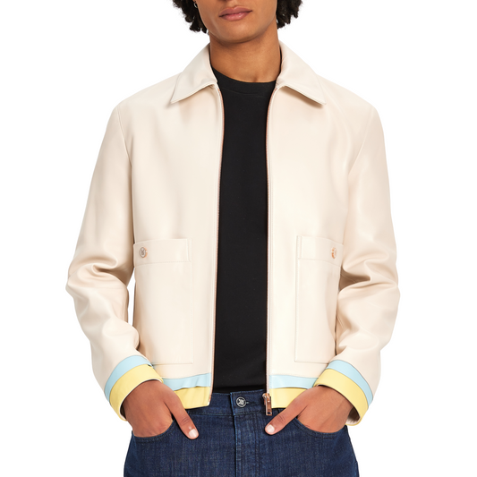 Leather Jacket 70 | BEIGE
