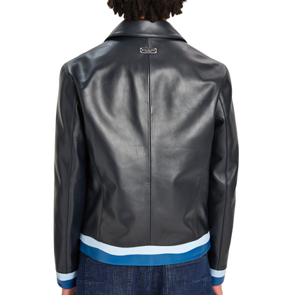 Leather Jacket 70 | NAVY BLUE