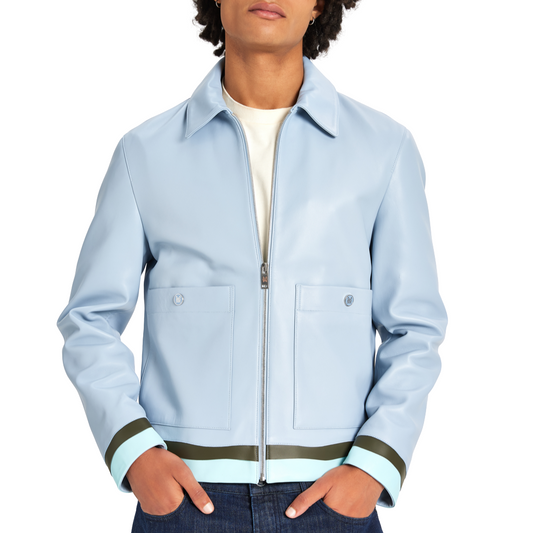 Leather Jacket 70 | SKY BLUE