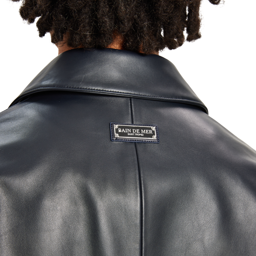 Leather Jacket 70 | NAVY BLUE