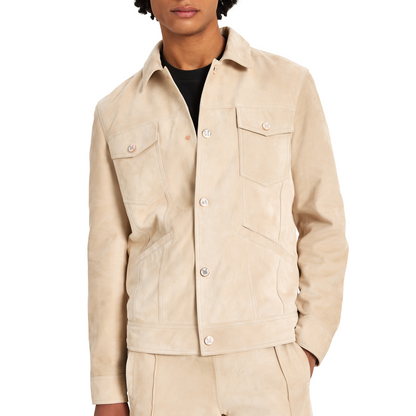 Leather Jacket Dandy | BEIGE