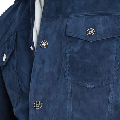 Leather Jacket Dandy | NAVY BLUE