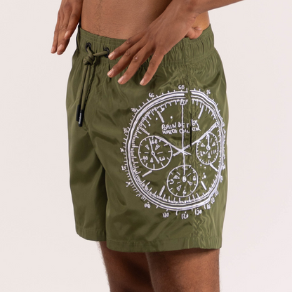 SWIMWEAR BIG WATCH COLLECTOR | MILITARY GREEN