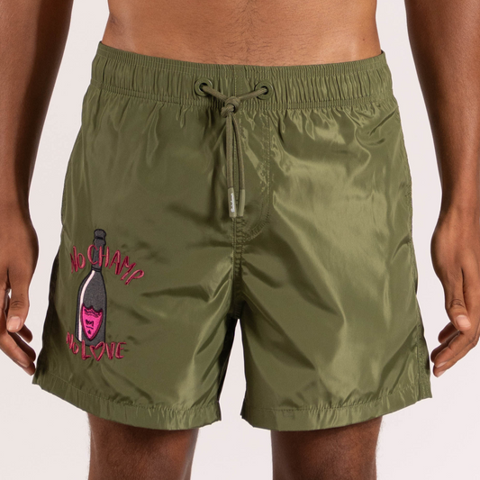 SWIMWEAR NO CHAMP NO LOVE | MILITARY GREEN