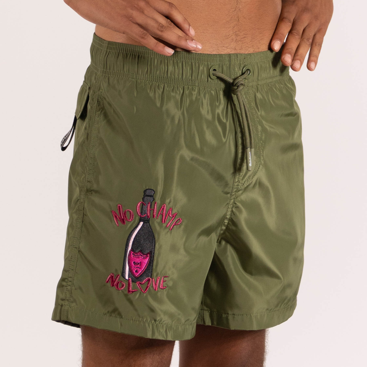 SWIMWEAR NO CHAMP NO LOVE | MILITARY GREEN