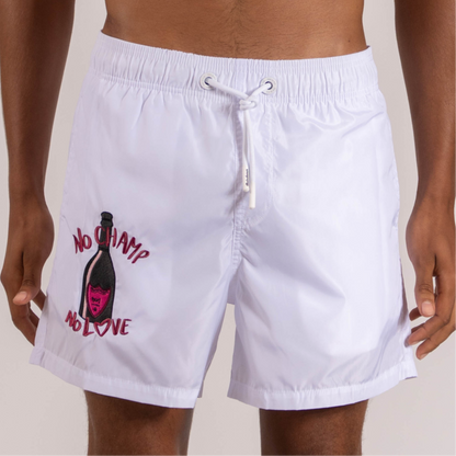 SWIMWEAR NO CHAMP NO LOVE | WHITE