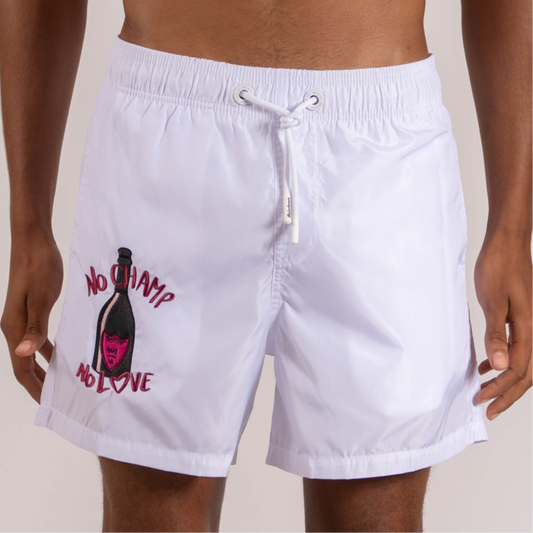 SWIMWEAR NO CHAMP NO LOVE | WHITE