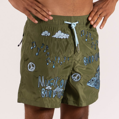 SWIMWEAR MUSIK ON BAINDEMER | MILITARY GREEN