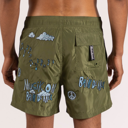 SWIMWEAR MUSIK ON BAINDEMER | MILITARY GREEN