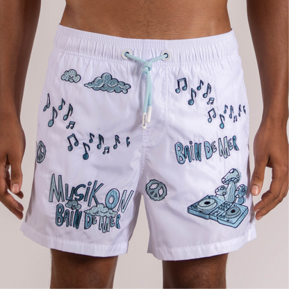 SWIMWEAR MUSIK ON BAINDEMER | WHITE