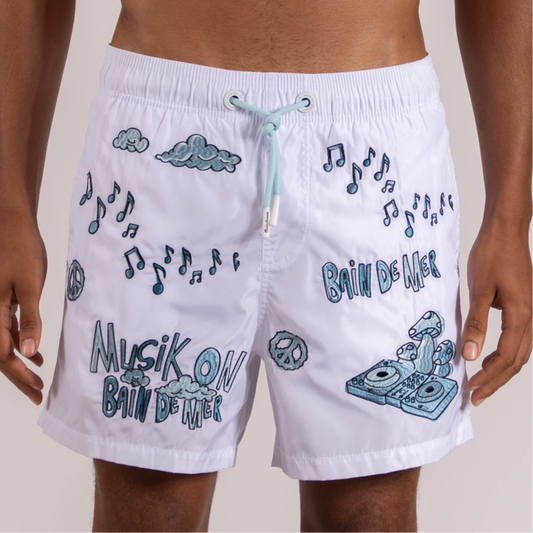 SWIMWEAR MUSIK ON BAINDEMER | WHITE