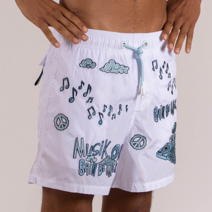 SWIMWEAR MUSIK ON BAINDEMER | WHITE