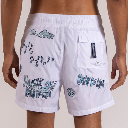 SWIMWEAR MUSIK ON BAINDEMER | WHITE