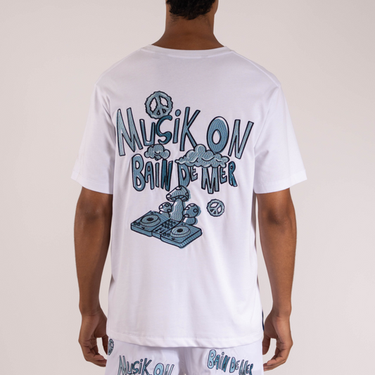 T-SHIRT MUSIK ON BAINDEMER | WHITE