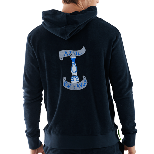 BOHEME NAVY BLUE | Towelling Hoodie AZUL POR FAVOR