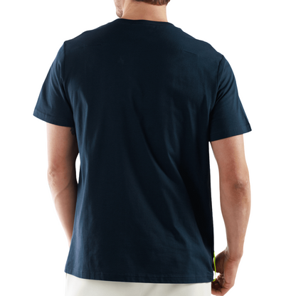 GAMBETTA NAVY BLUE | Classic Cut Cotton T-Shirt AZUL